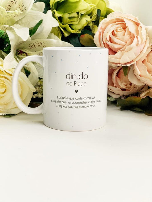 Caneca dicionário din.do e din.da - O presente perfeito para padrinhos - papelraro